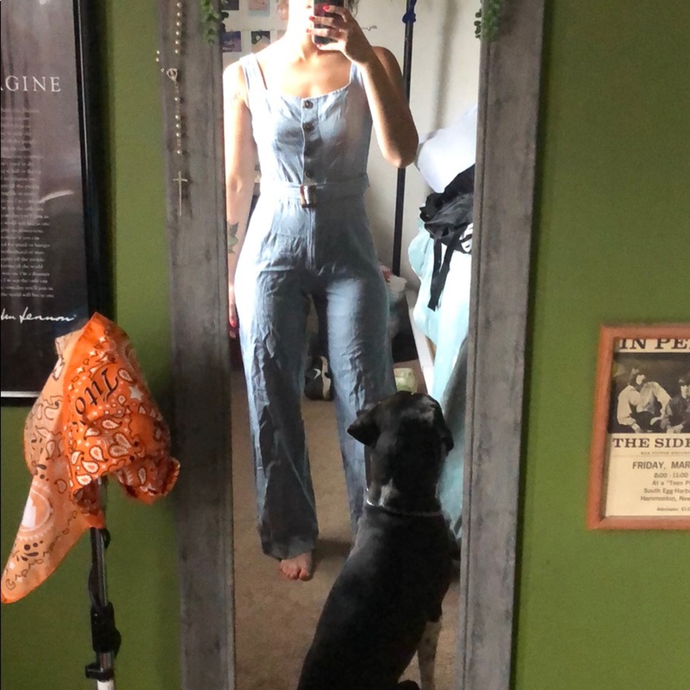Blue jumpsuit
